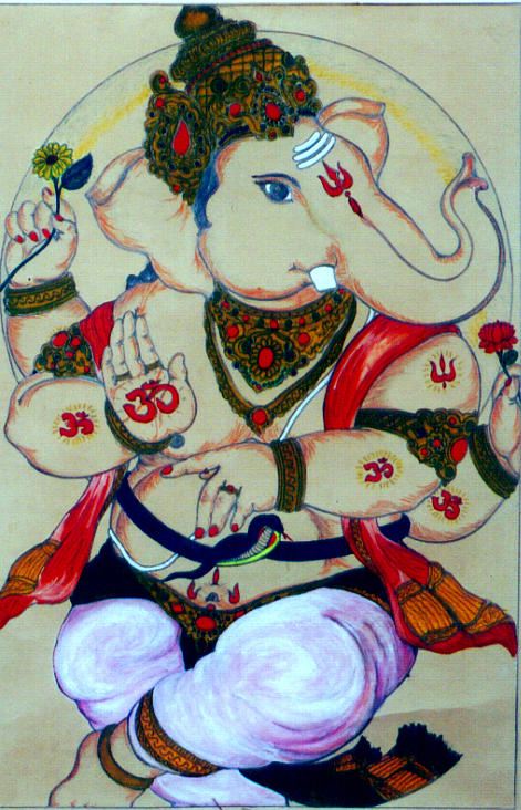 Lord Ganesha Painting by Sanjeev Kurdekar - Fine Art America