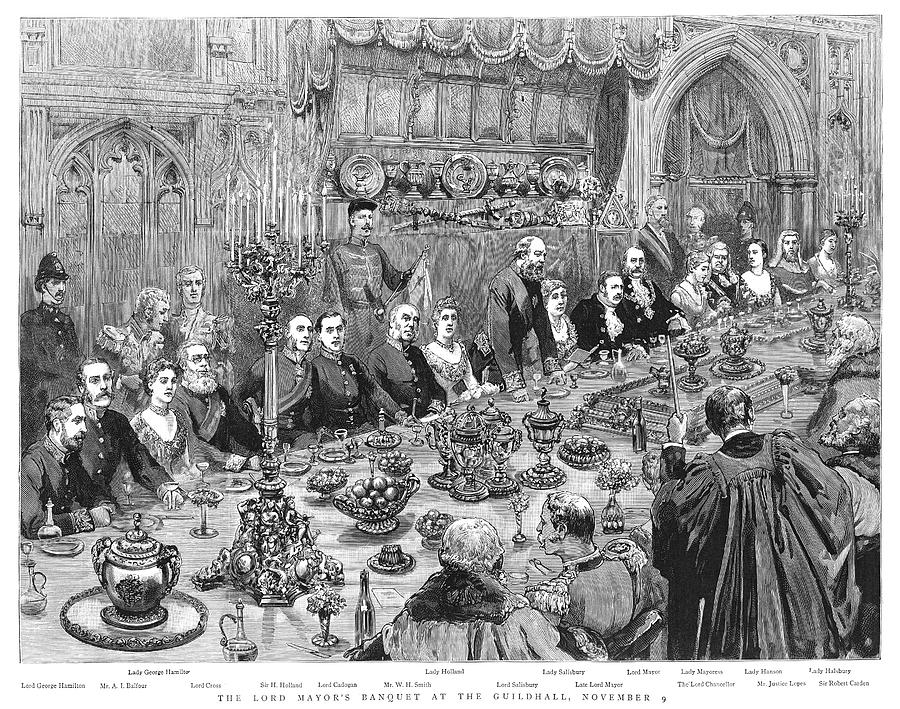 London Painting - Lord Mayors Banquet, 1887 by Granger