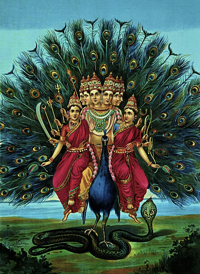 Raja Ravi Varma Digital Art - Lord Murugan by Raja Ravi Varma