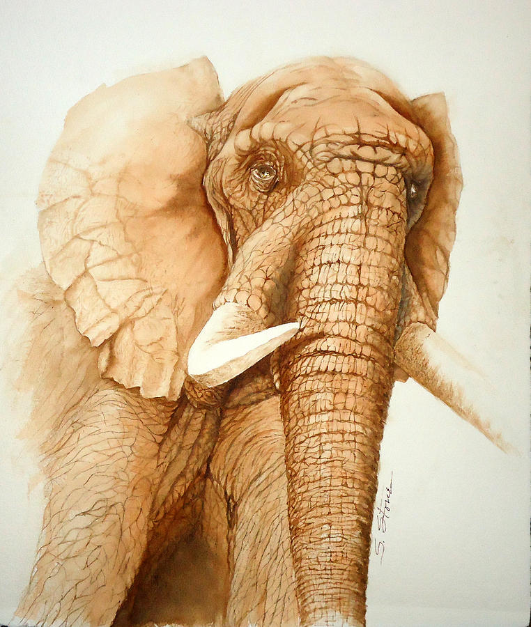Elephant Painting - Lord of the Jungle by Sandra Stone Elephant Painting - Lord of the Jungle by Sandra Stone