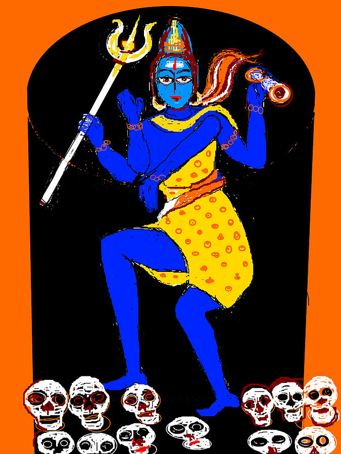 Lord Shiva Destroying Evils Digital Art by Anand Swaroop Manchiraju
