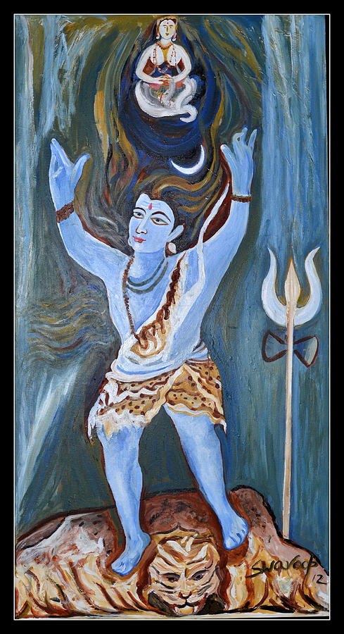 Lord Siva-beholder Of Ganges Painting by Anand Swaroop Manchiraju