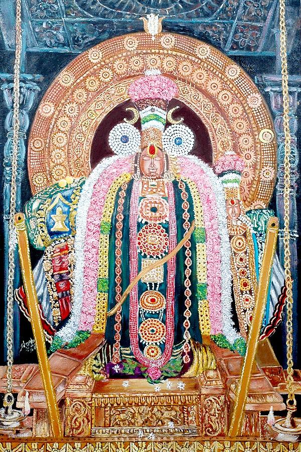 Lord Siva of Thiruvarur Painting by Sankaranarayanan