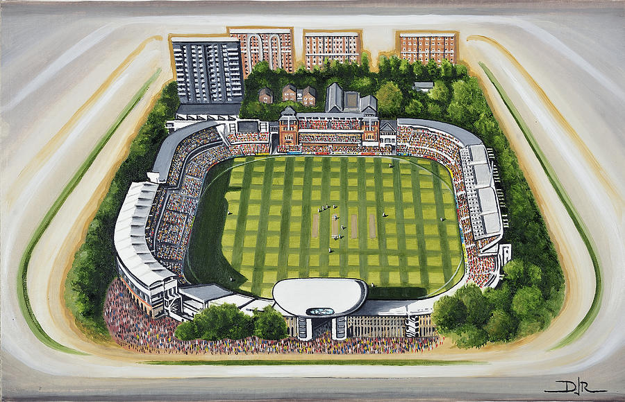 Cricket Painting - Lords Cricket Ground by D J Rogers