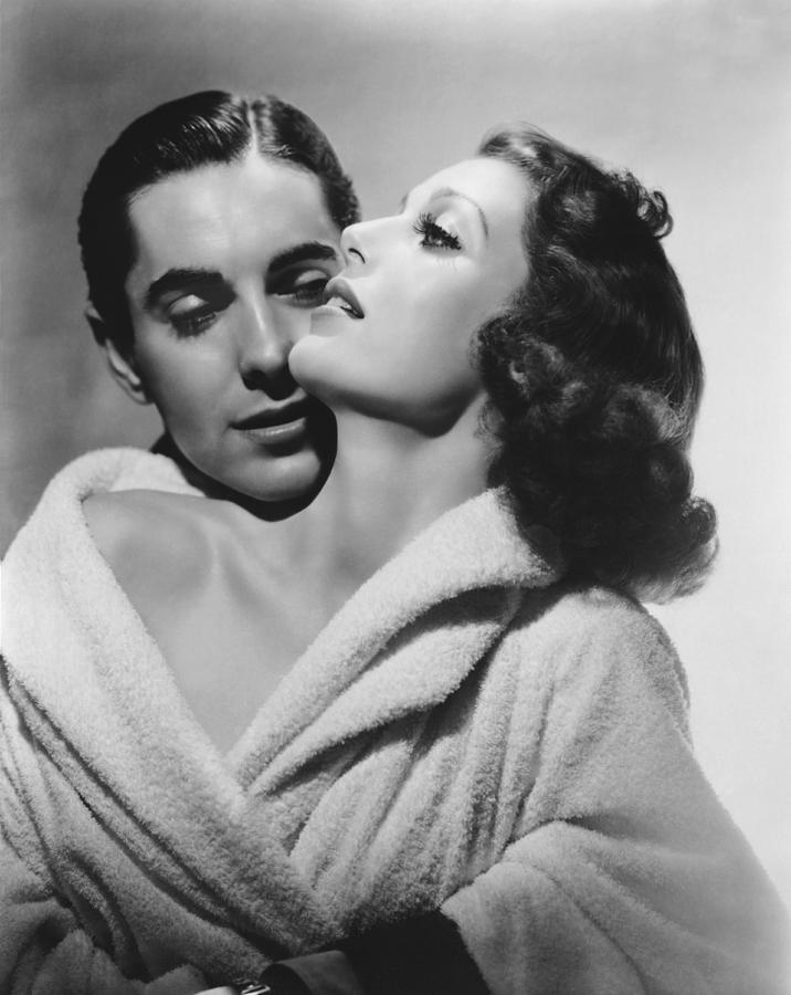 Loretta Young and Tyrone Power Photograph by Underwood Archives