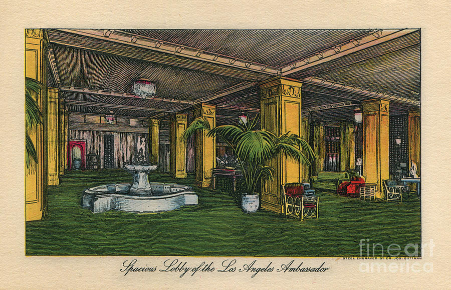 Los Angeles Ambassador Hotel Lobby #2 Photograph by Sad Hill - Bizarre Los Angeles Archive