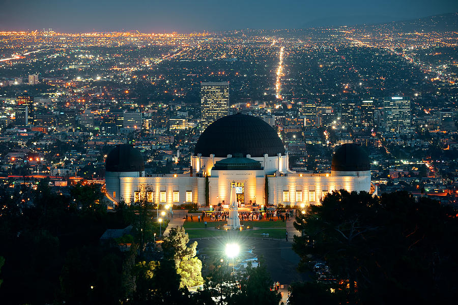 Los Angeles at night Photograph by Songquan Deng