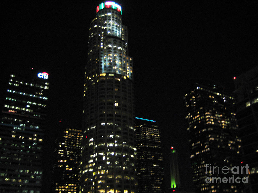 Los Angeles in blur at night Photograph by Micah May