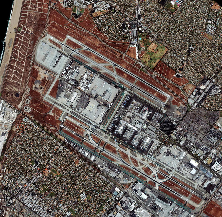 Los Angeles International Airport Photograph by Geoeye/science Photo Library
