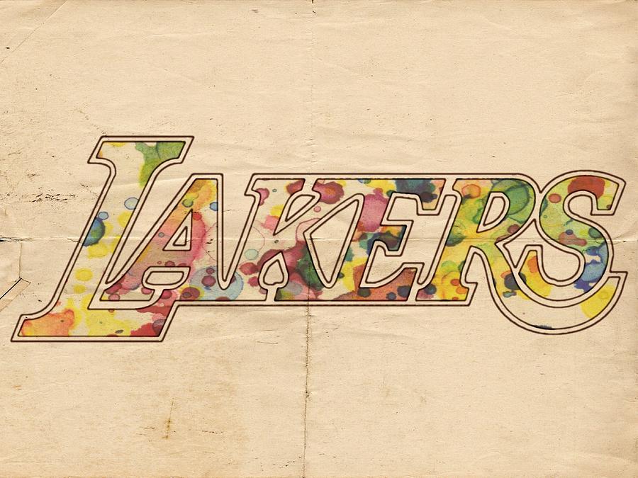 Los Angeles Lakers Painting - Los Angeles Lakers Logo Art by Florian Rodarte