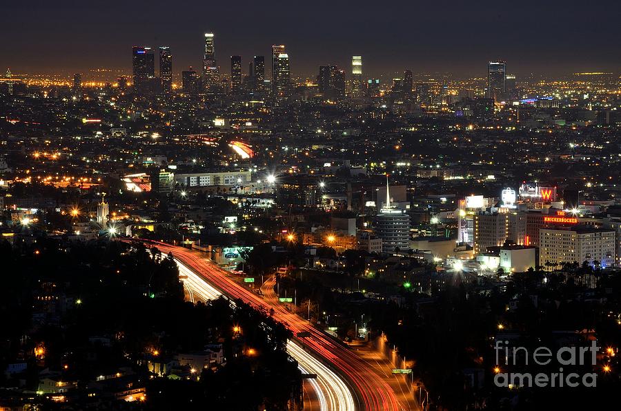 Los Angeles Lights Photograph by Paul Noble