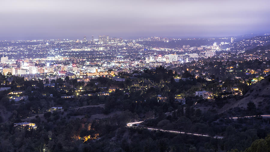 Los Angeles Photograph - Los Angeles Night-scape No. 2 by Belinda Greb