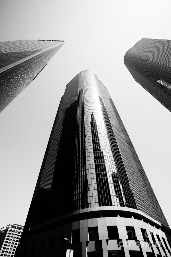 Los Angeles Photograph - Los Angeles Office Buildings in Black and White by Paul Velgos