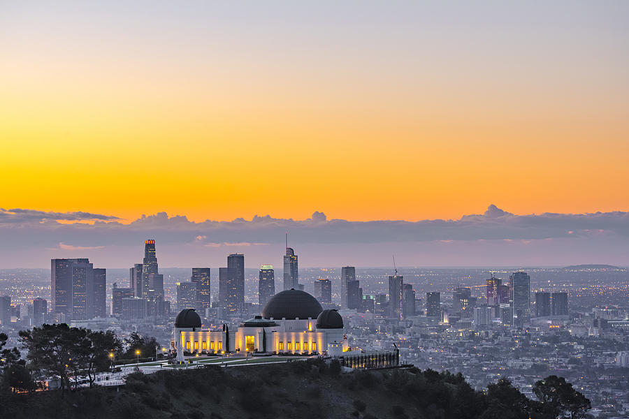 Los Angeles Skyline at Dawn Photograph by 4kodiak