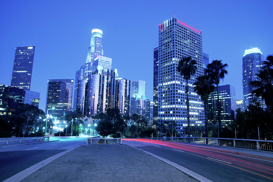 Los Angeles Skyline At Night by Hisham Ibrahim