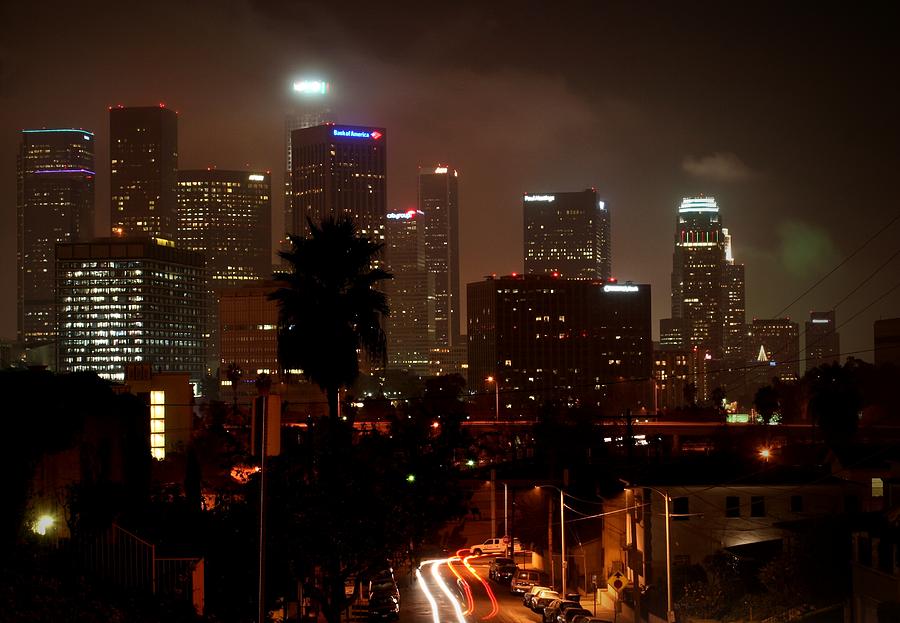 Los Angeles skyline at night Photograph by Jetson Nguyen