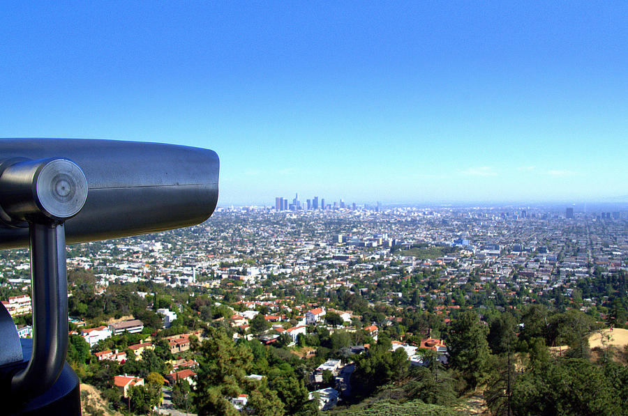 Los Angeles Photograph - Los Angeles Skyline by Relihan Art