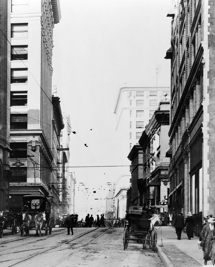 Los Angeles Street Scene Photograph by Granger