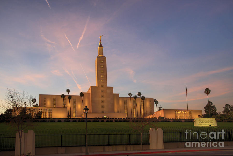Los Angeles Temple Photograph by Richard Lynch