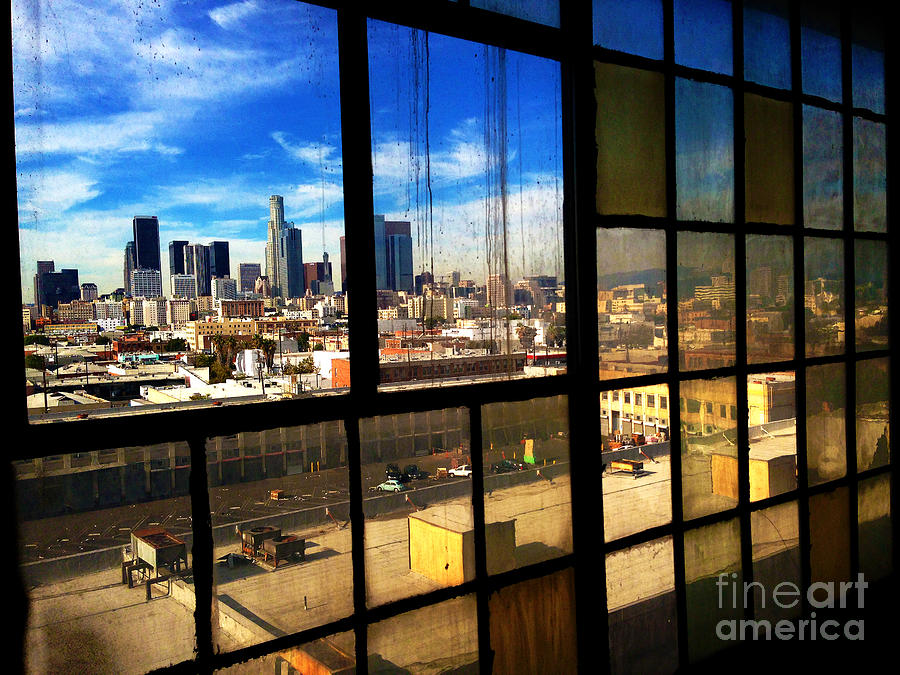 Los Angeles through a window Photograph by Micah May