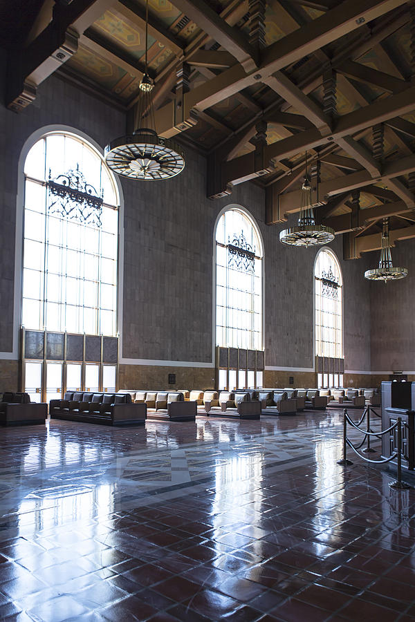 Los Angeles Union Station Original Ticket Lobby vertical Photograph by Belinda Greb