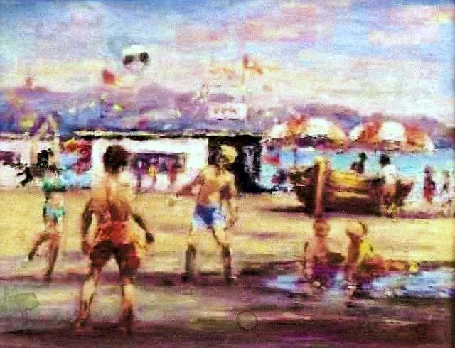 Los Boliches Beach Painting by Philip Corley