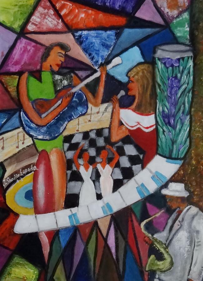 Los colores de la musica Painting by Juan Sandin - Fine Art America