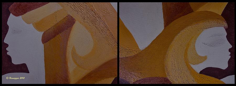 Organic Painting - Los Dos Aparte by Hemu Aggarwal Organic Painting - Los Dos Aparte by Hemu Aggarwal