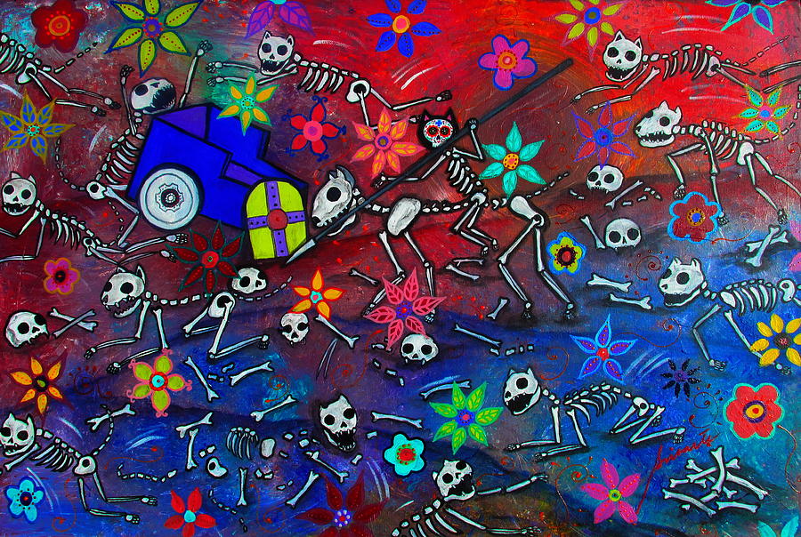 Los Gatos Guerreros Painting by Pristine Cartera Turkus