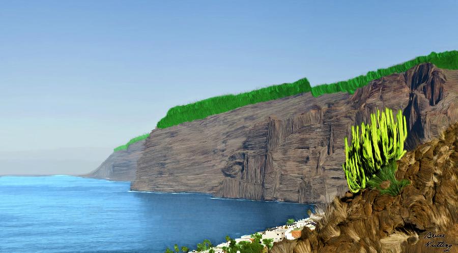 Los Gigantes Tenerife Spain Painting by Bruce Nutting