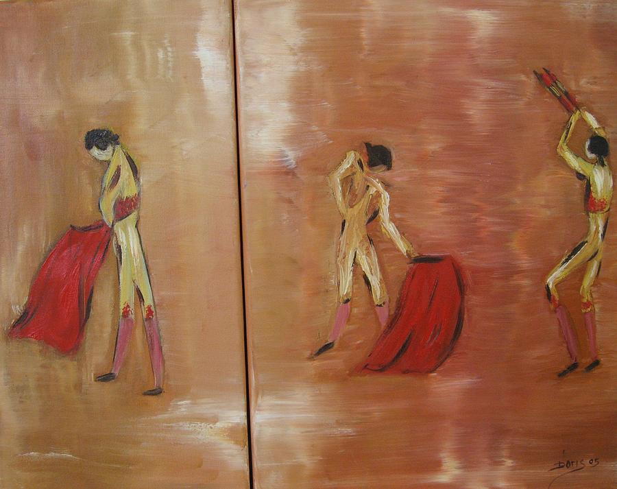 Impression Painting - Los Matadores by Doris Cohen