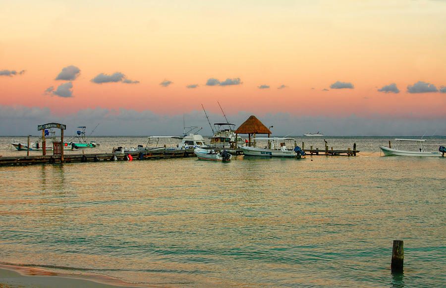 Sunset Photograph - Los Pelicanos Jetty at Dusk by Paul Williams