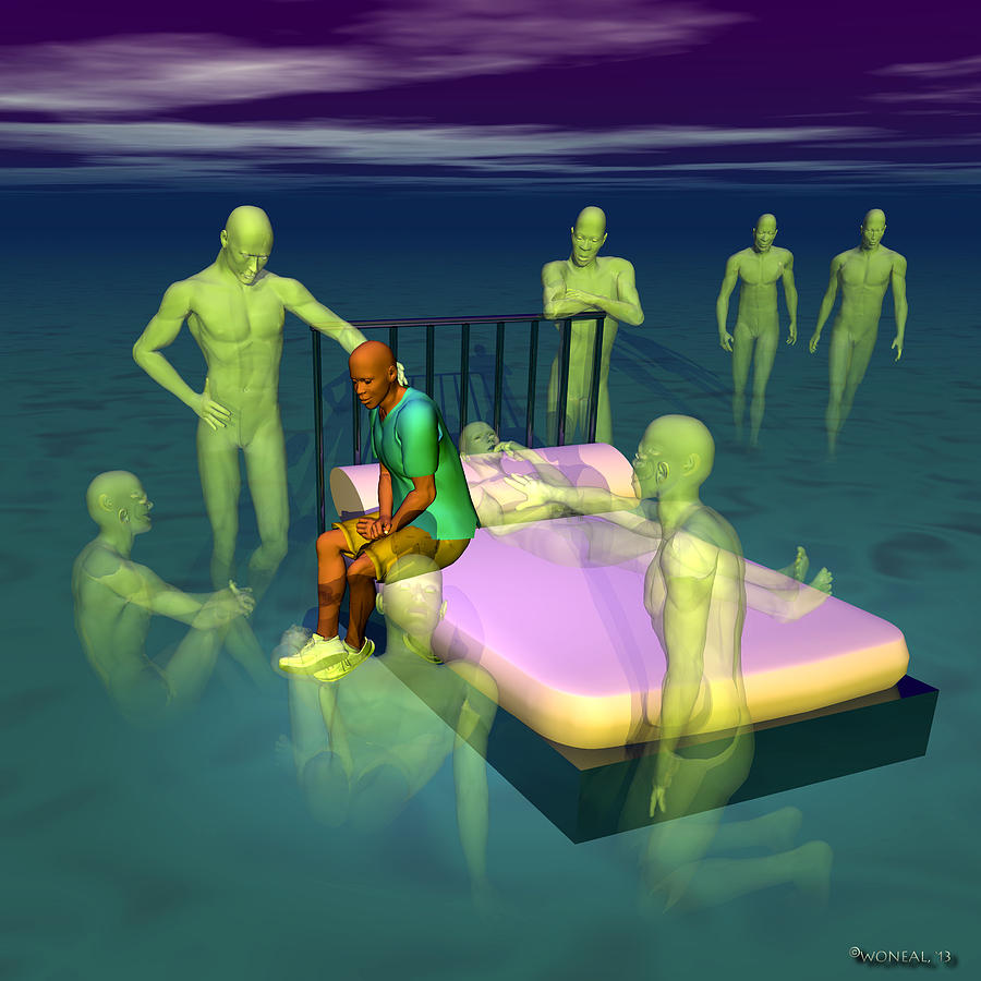 Bed Digital Art - Loss and Grief by Walter Neal