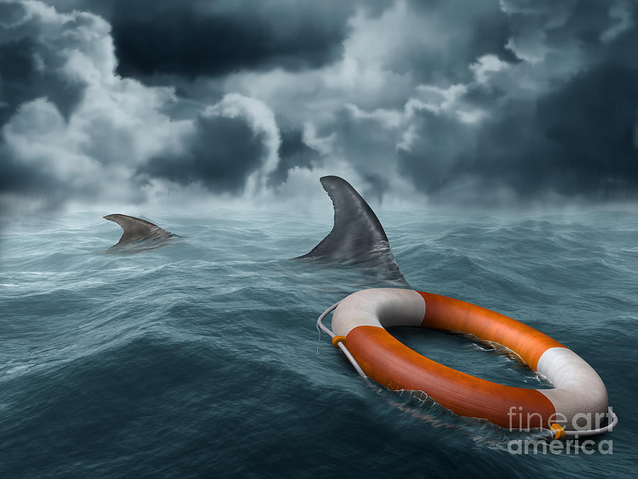 Lost At Sea Digital Art - Lost At Sea Fine Art Print