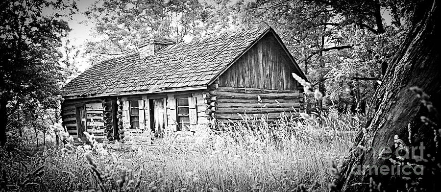 Black And White Photograph - Lost Cabin by Shannon Beck-Coatney