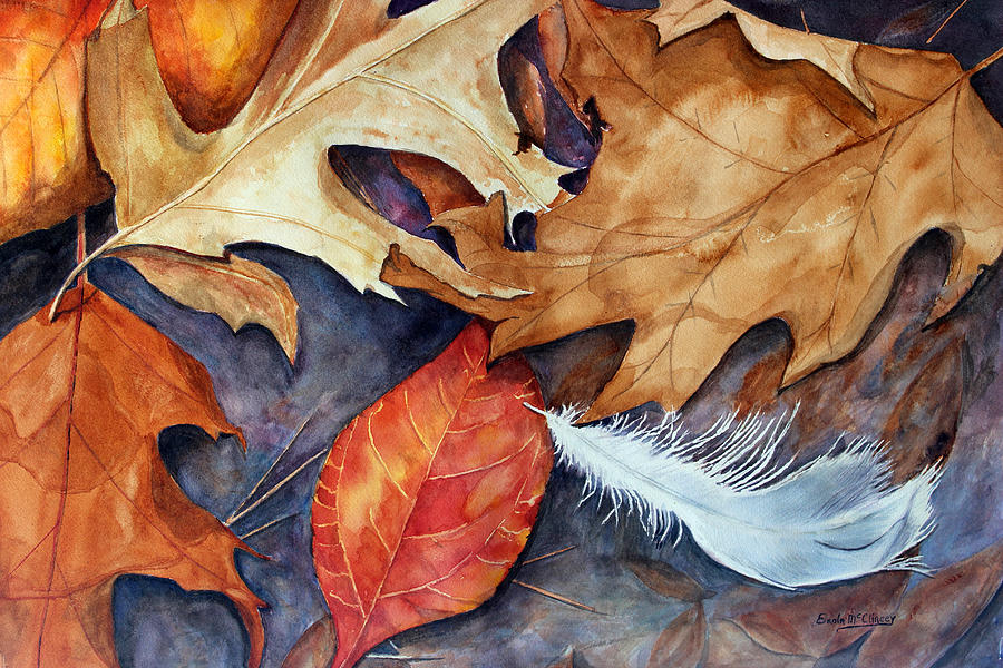 Watercolor Paintings Painting - Lost Feather by Enola McClincey Watercolor Paintings Painting - Lost Feather by Enola McClincey