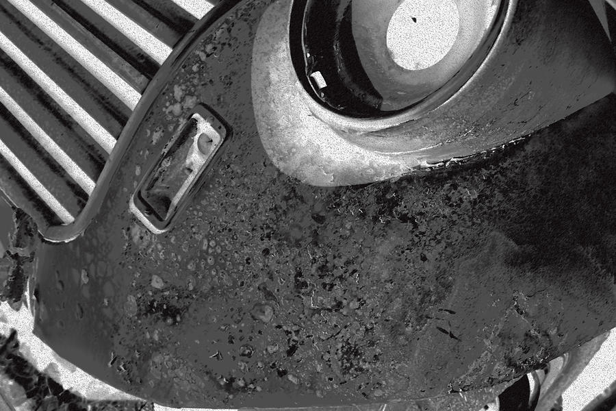 Lost Headlight BW Photograph by Cathy Anderson