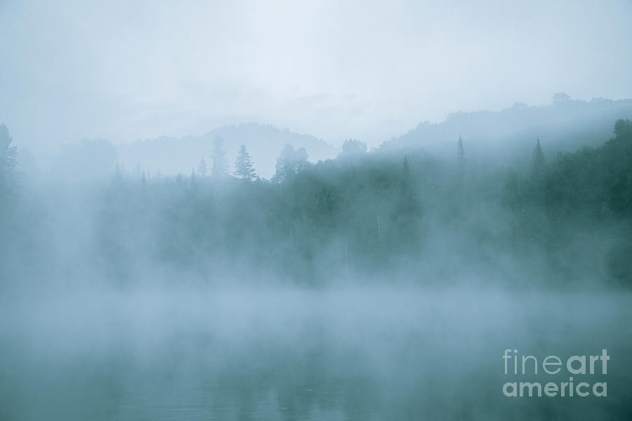 Lost In Fog Over Lake by Jola Martysz Lost In Fog Over Lake by Jola Martysz