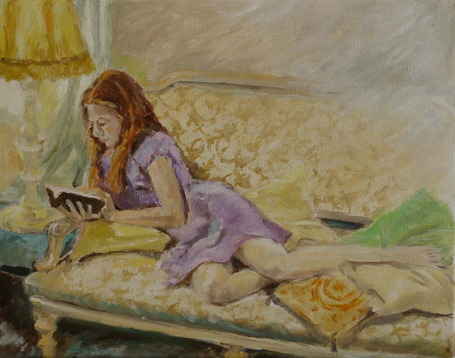 Girl Painting - Lost in Suspense by Veronica Coulston