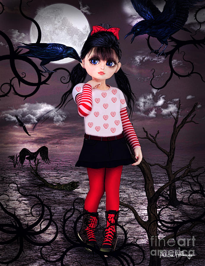 Lost little girl Digital Art by Alicia Hollinger