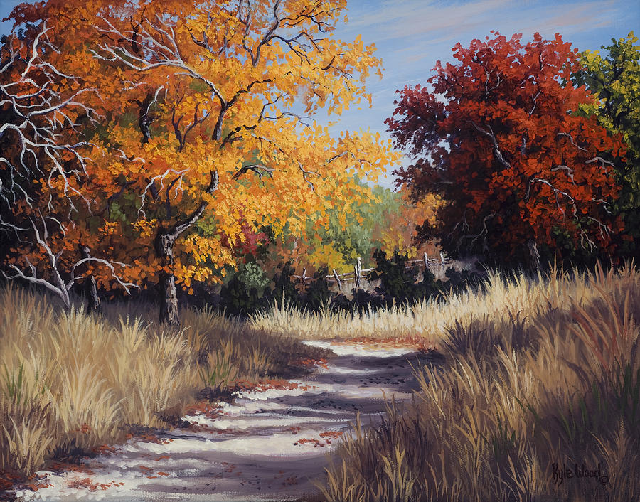 Autumn Landscapes Painting - Lost Maples Trail by Kyle Wood
