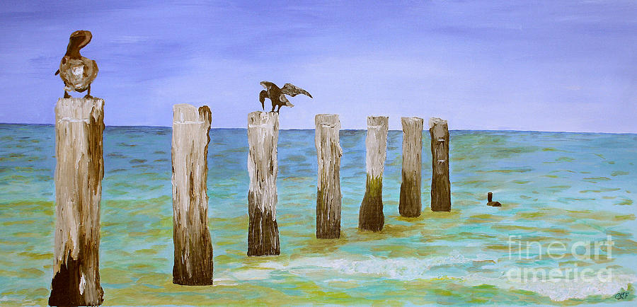 Lost Pier Painting by Christine Dekkers