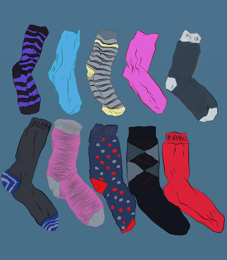 Clothing Digital Art - Lost Socks by Mark Satchwill