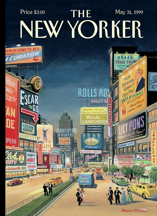 Lost Times Square Painting by Bruce McCall