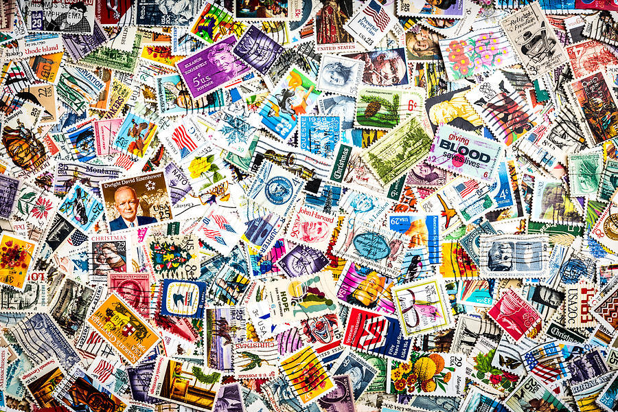 Lot of US Stamps Photograph by Juanmonino