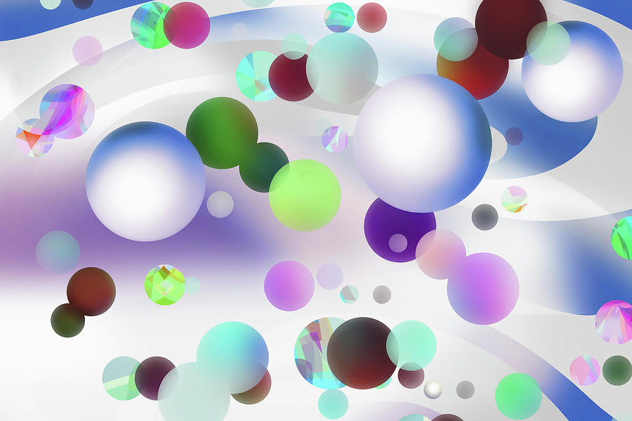 Lots Of Floating Multi Colored Spheres Photograph by Ikon Images
