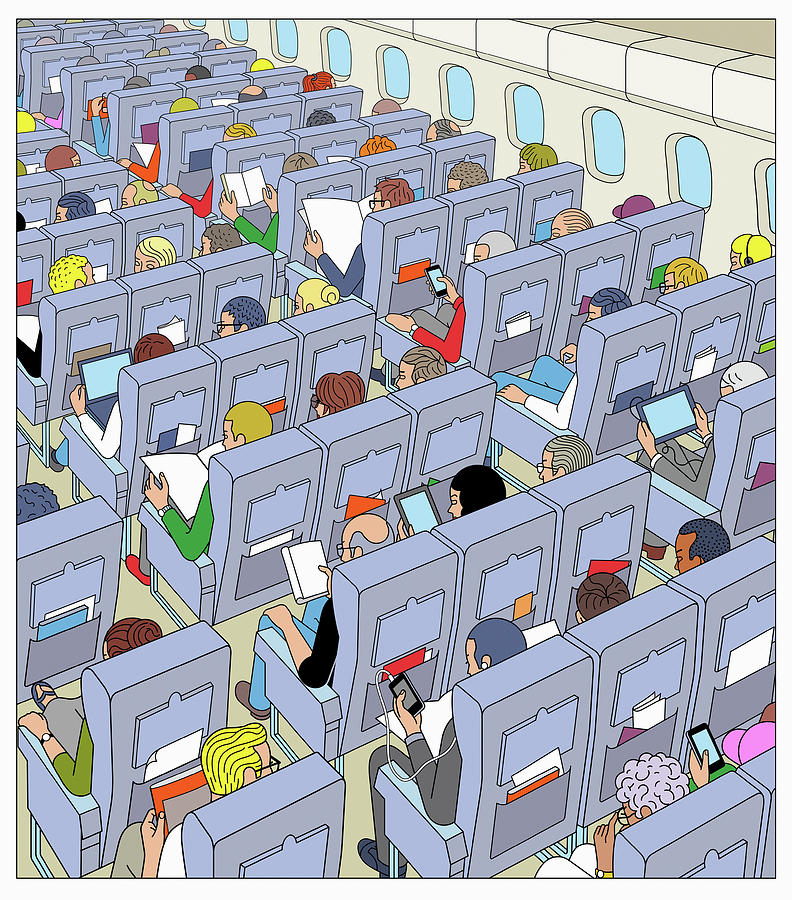 Lots Of Passengers On Airplane Flight Photograph by Ikon Ikon Images
