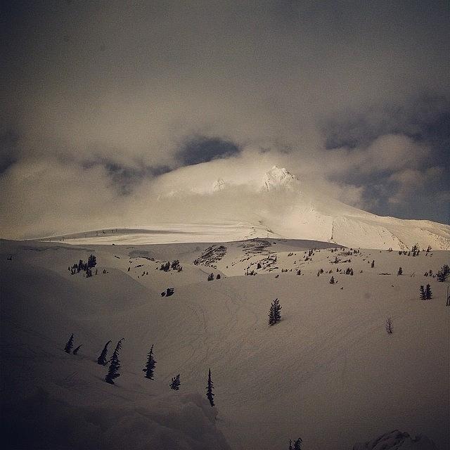 Lots Of Snow On Mt. Hood, Although Photograph by Mike Warner