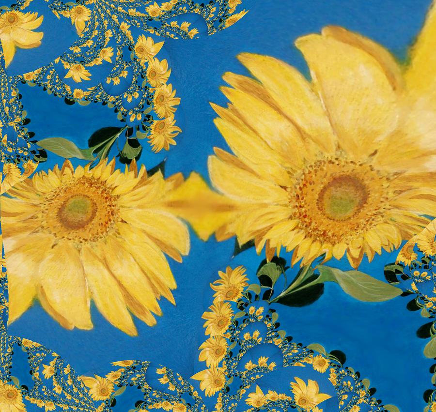 Lots of Sunflowers Digital Art by Jamie Frier