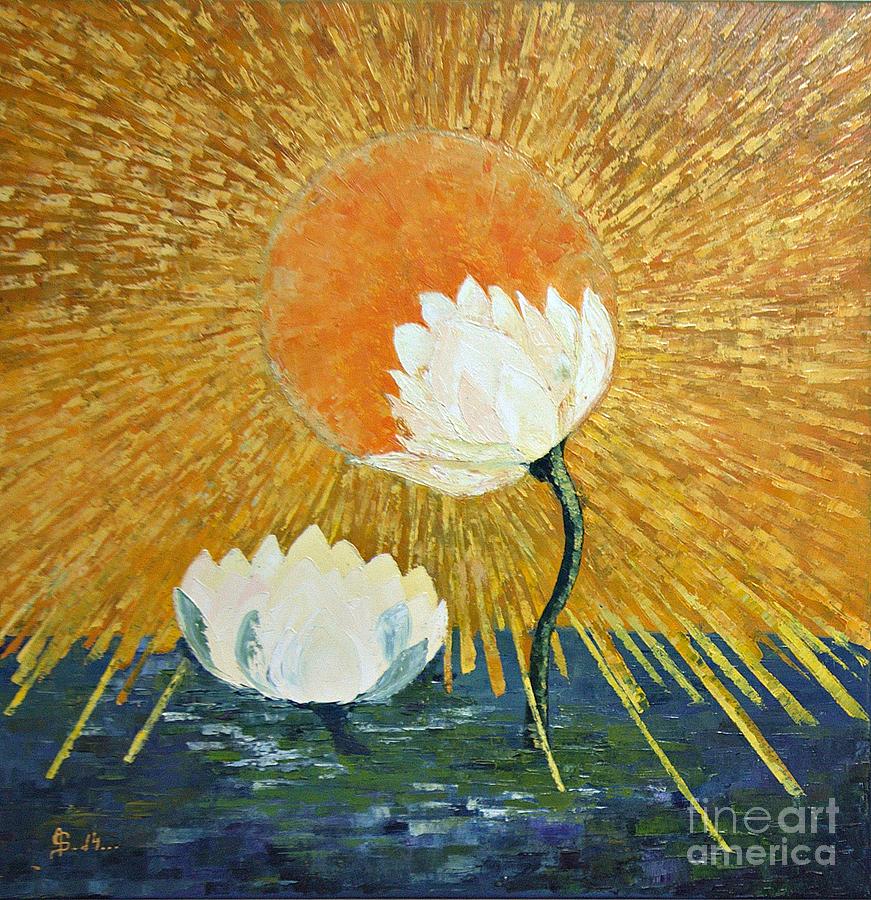 Lotus Painting by Amalia Suruceanu